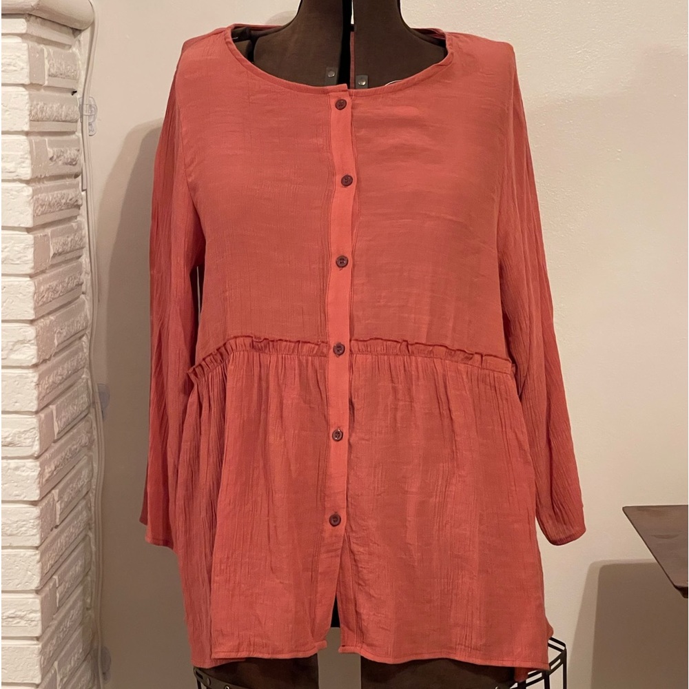 Emery Rose blouse XXL (12/14) Rust